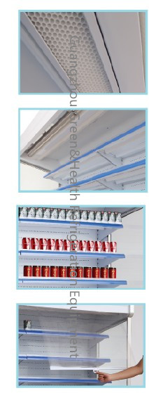 Commercial Upright Display Fridge , Remote Multi deck Chiller 10m Length