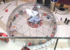 China Portable 5m Geodesic dome Tent Geodesic Star frame Tent With Clear Pvc Cover wholesale