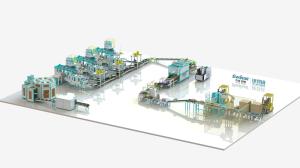 China CCPIT EMS Bagging Automated Packaging Lines Equipment With Forklift Truck System on sale