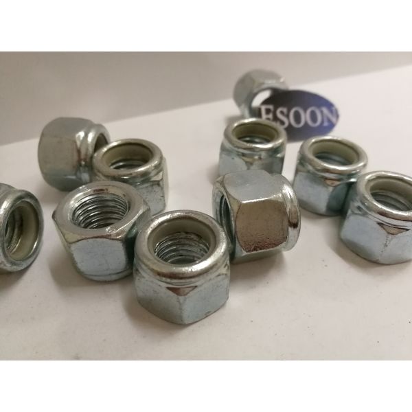 Hexagon Nylon NUT, DIN6924,Zinc Plated surface,M3~M48, Hexagon nuts with Klamm part, non-metallic insert
