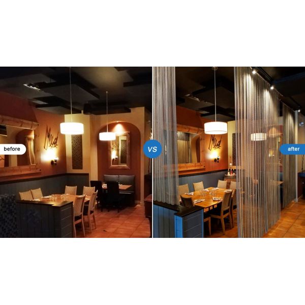 Decorative Aluminium Metal Mesh Curtain Chain Drapery Fabric Fireplace Wire Mesh Curtain