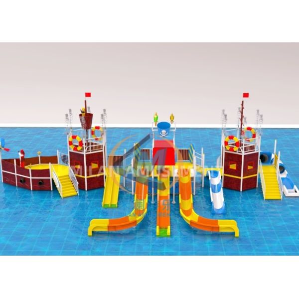Public Large Water Playground Commercial Water Playground 45x32x12m Durable