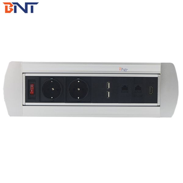 Desktop multi-function hidden security office table power outlet socket