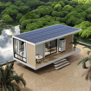 China Designs Steel and Wooden Prefab Houses Full Content Prefab House with Solar Panel wholesale