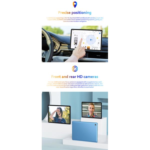 Four Mode Satellite Positioning Tablet For Car Navigation 10.1 Inch HD IPS Screen