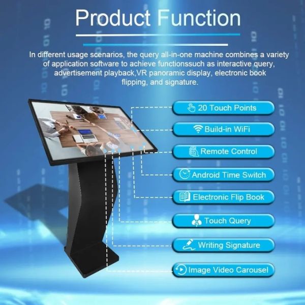 All In One Interactive Self Service Kiosk 21.5 32 43 55 Inch Touch 1920 X 1080