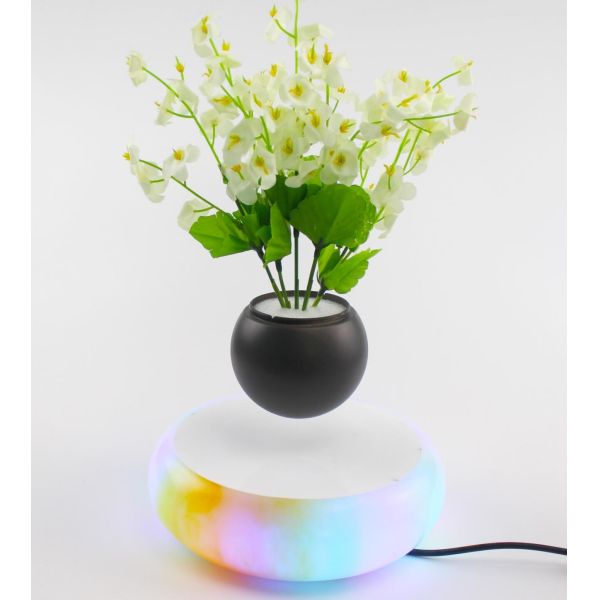 colorful led light magnetic levitation air bonsai plant pot tree succulent