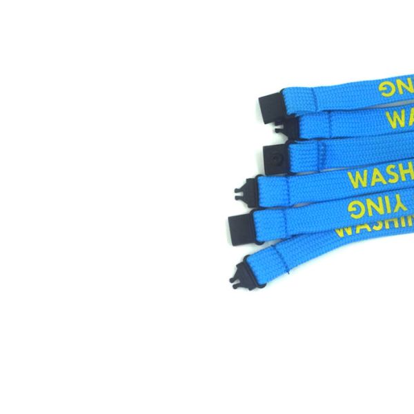 540mm/1080mm Length Personalized Breakaway Lanyards Sky Blue For Advertising
