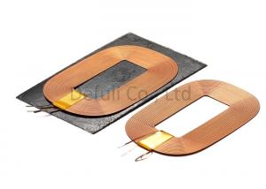 China Custom Litz Wire Wireless Charging Coil 11*22mm ID With Ferrite , Original Color wholesale