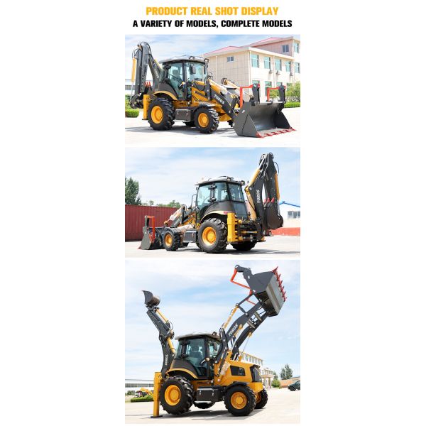 1m3 Bucket Backhoe Loader Machine For Construction Work User Friendly