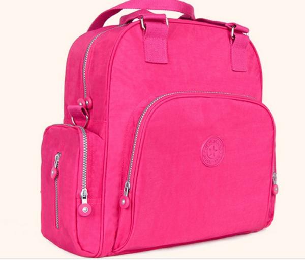 Quality Polyester Cute Baby Diaper Backpack  Rose Color Eco Friendly Advantage for sale