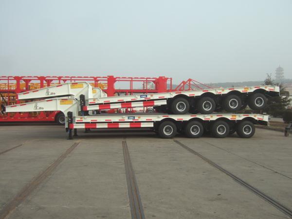 Quality 100ton Low loader semi trailer 4 axles for sale