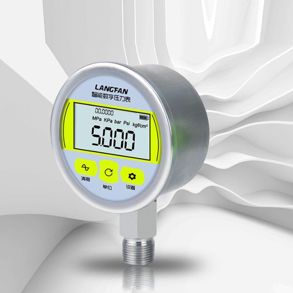 Air Gas Oil Pressure Manometer High Precision 80mm Intelligent Digital Pressure Gauge