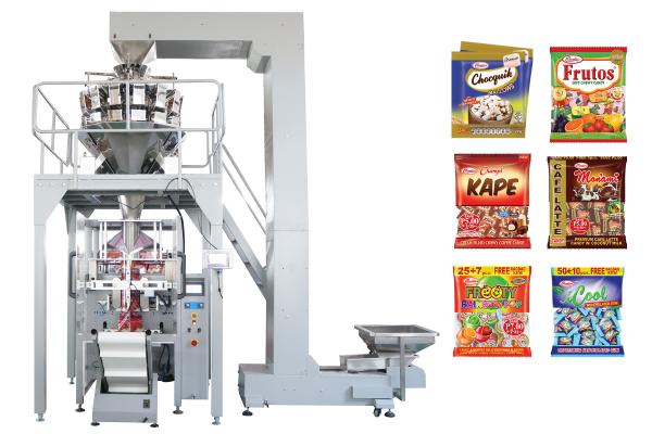 Quality Multiheads Weighing And Food Packing Machine For Jelly Candy / Sugar / Confectionary for sale
