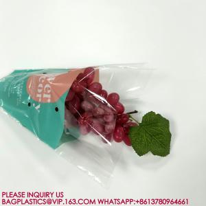 biodegradable Trapezoid Cellophane Vegetable Bags Customize Logo Lettuce