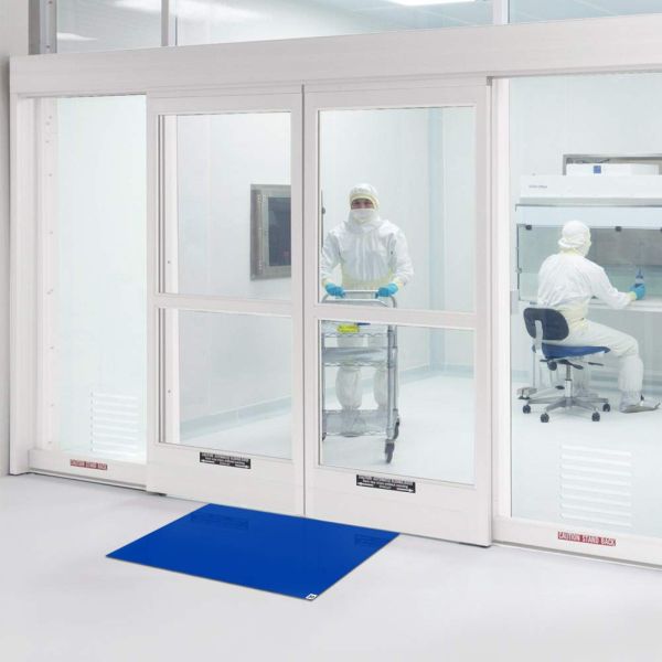 Cleanroom ESD Sticky Mat Blue White 35-50μm PE Film Dirt Removal