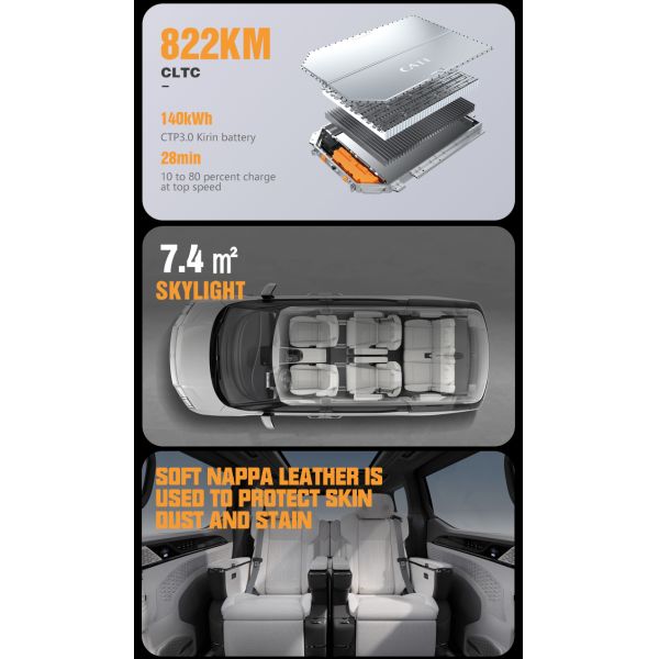 2023 2024 Electric Car Geely EV Zeekr 009 MPV WE ME 702KM 822KM Zeeker MPV 009 Ultra-long Electric Vehicle Car Eco-friendly