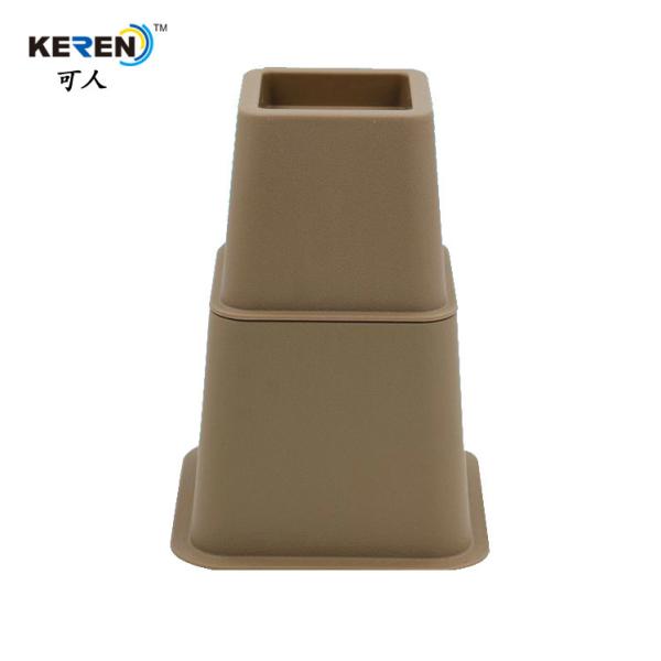 Quality KR-P0246K 8 Piece Adjustable Bed Leg Risers Stackable With Brown Box Anti Slip for sale