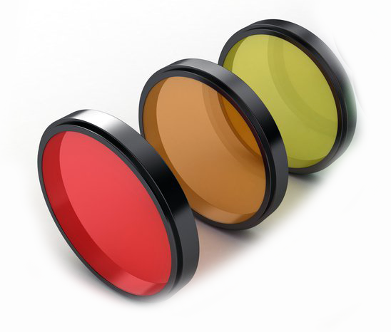 Optical Color Filter Instrument 32mm 35mm Blue Green Yellow Red White Forest Covered Filter Biological Transparent Glass