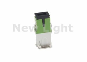 FTTH SC Simplex Adapter , Fiber Optic Cable Adapter With Hinged Dust Cover