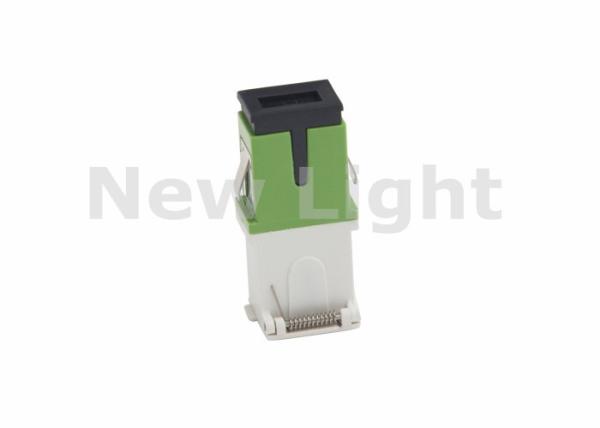 Quality FTTH SC Simplex Adapter , Fiber Optic Cable Adapter With Hinged Dust Cover for sale