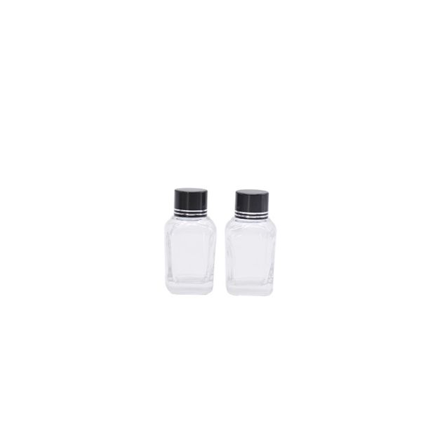Square glass dropper bottles bottle with 15ml 30ml pump