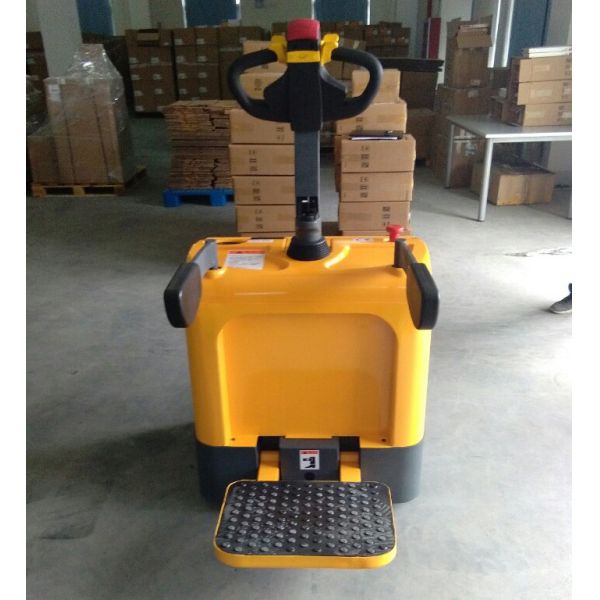 Simple 2 Ton Electric Pallet Truck Tiller Head Shockproof For Warehouse
