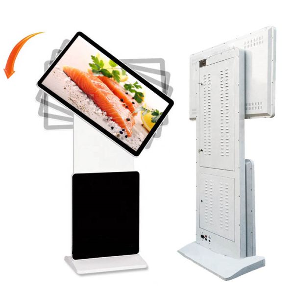 Shopping Rotatable LCD Touch Screen Kiosk LCD With Front Down Button And Remote Control