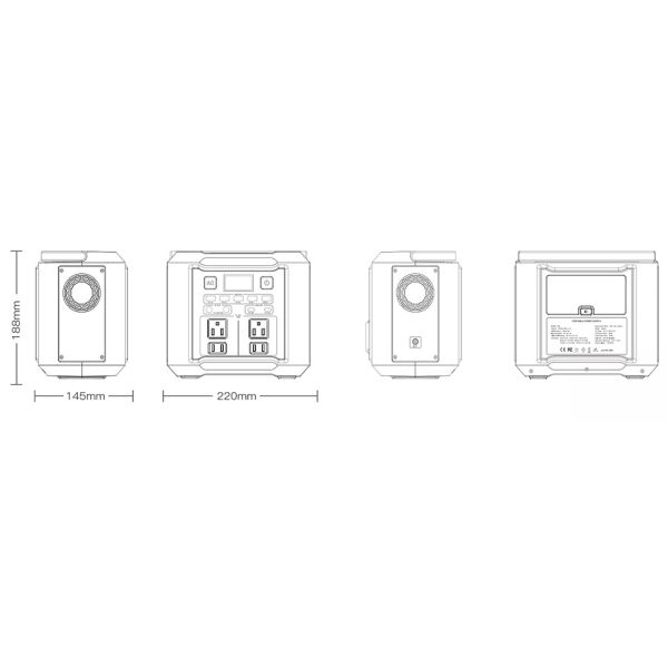 220V Portable Power Stations Camping 300W Portable Emergency Power Supply