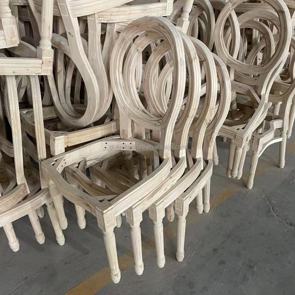 Mail Packing Y Solid Wood Wedding Chair for Events and Weddings French Luis Style Stackable Banquet Seat
