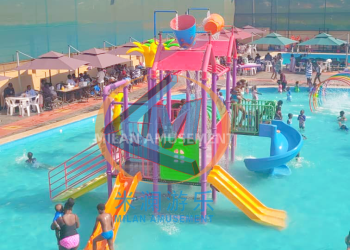 Commercial Kids Water Park Outdoor Playground Customzied 6x5m