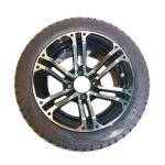 Club Car Chrome 8 " Golf Cart Wheel Covers Set Of 4 Deep Dish Shiny Black
