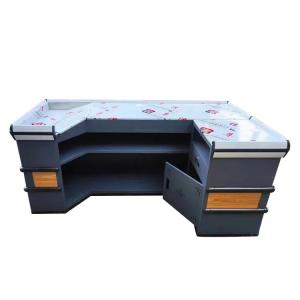 China Customized Color Grocery Store Checkout Counter Supermarket Cashier Counter on sale