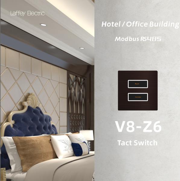 Quality Integrated Modbus Wall Switch LED Circle Push Button Aluminum RS485 Protocol for sale
