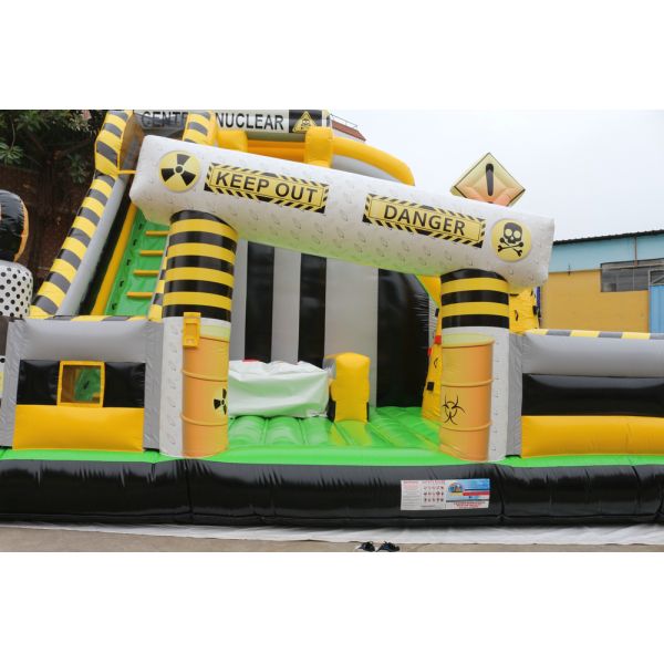 0.9mm Plato Pvc Inflatable Amusement Park For Outdoor / Indoor Activity