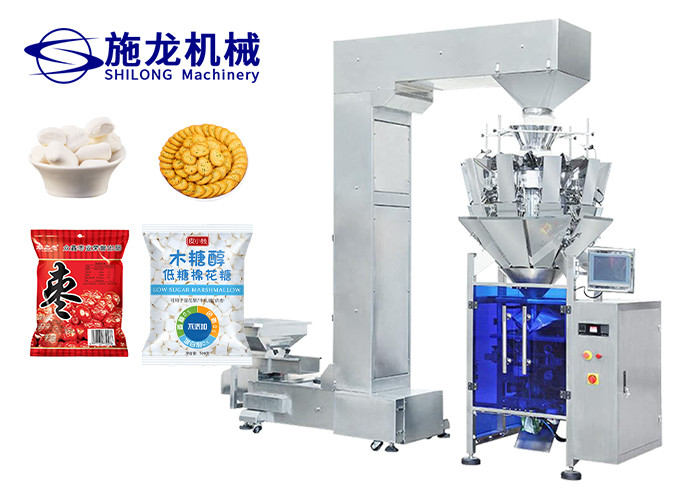 Quality Biscuits Chips Pouch Multihead Weigher Packing Machine 600kg 10 Head for sale