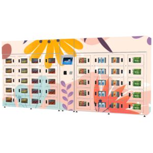 24 Hours Refrigerated Locker Self Service Smart Cabinet Transparent