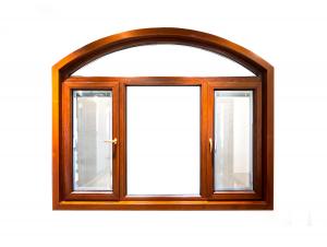 China Wood Drain Frame Aluminium Casement Window Two Sides Open With Mesh wholesale