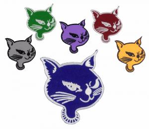 Custom Made Iron on Embroidery Cat Patch for Garment for Jackets Jeans T-shirts