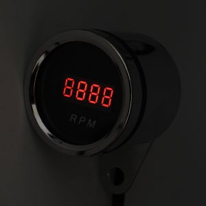 Round Digital Rpm Gauge , Electrochromism Led Digital Display Tachometer