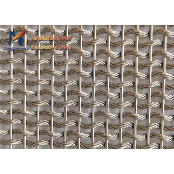 Titanium Coated Architectural Cable Mesh 2.5mm Stainless Steel 201