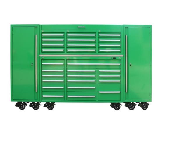 Quality Workshop Metal Heavy Duty Stainless Steel Garage Tool Cabinet with Moveable Workbench for sale