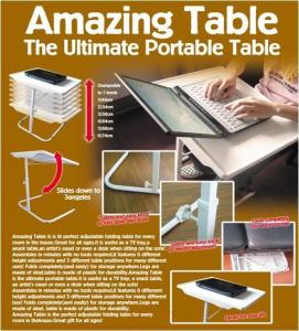 China Plastic Ultimate Portable Table Adjustable Customized Color For Office Desks on sale