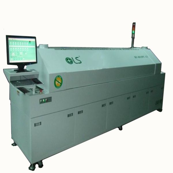 Chain Rail Type Reflow Soldering Machine , 8 Zone PC Control SMD Reflow Oven