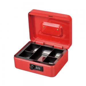 China Colored Metal Cash Box Coin Storage Safe Security Box Holder Suitcase With Combination Lock wholesale