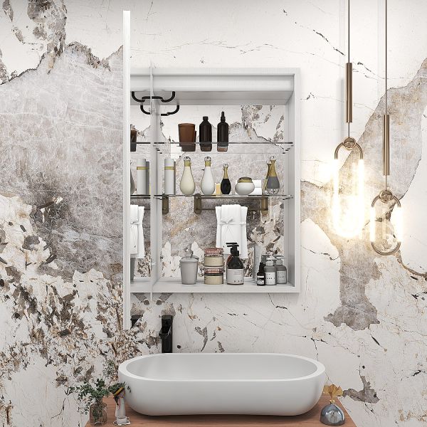 Personalized LED Mirror Medicine Cabinet Shatter Resistant Easy Maintenance