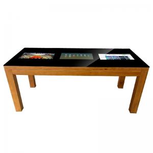 China 21.5 inch touch table China factory produced smart interactive waterproof LCD touch screen coffee tables wooden table wholesale