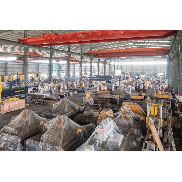 Technicians assembling CNC machine