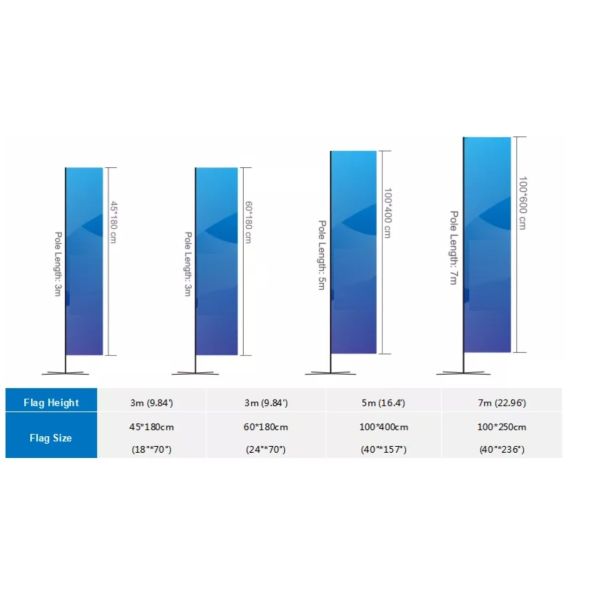CMYK Color Custom Advertising Banners Waterproof Aluminium Flagpole