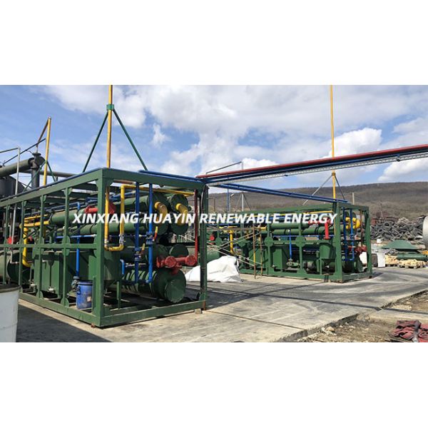 Huayin Waste Recycling Tire Pyrolysis Plant Convert Plastics To Gasoline Fuel